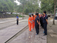 空港新城城管交通局組織新城環衛保潔人員召開安全教育培訓會